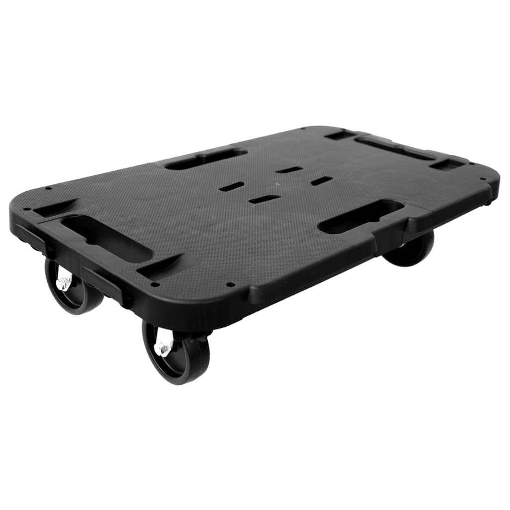 Transporttrolleys 3 st 300 kg polypropeen zwart is nu te koop bij PeponiXL, paradijselijk wonen!