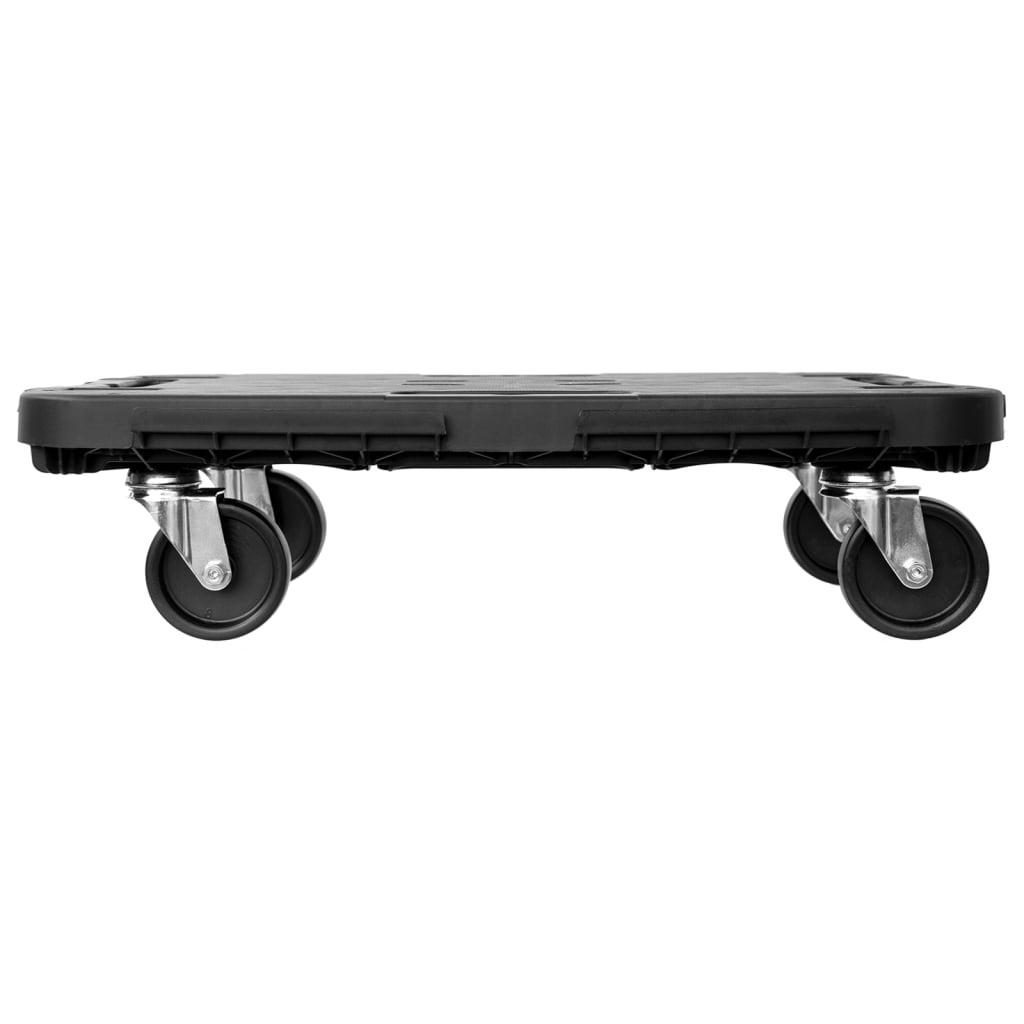 Transporttrolleys 3 st 300 kg polypropeen zwart is nu te koop bij PeponiXL, paradijselijk wonen!