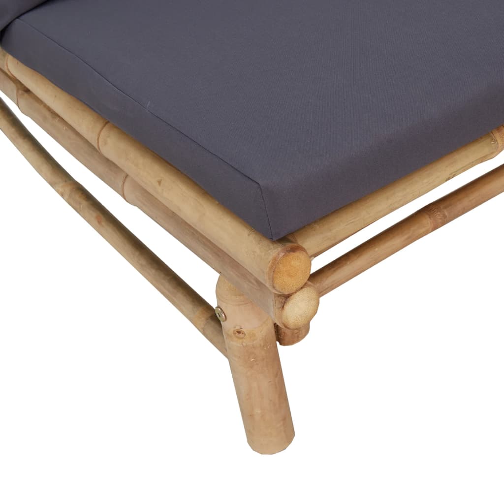 4-delige Loungeset met kussens bamboe donkergrijs is nu te koop bij PeponiXL, paradijselijk wonen!