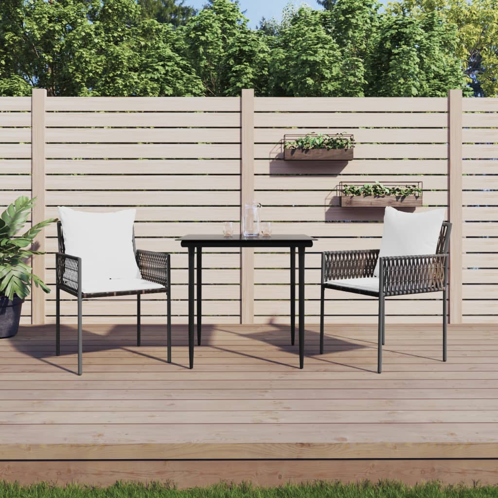 Tuinstoelen 2 st met kussens 54x61x83 cm poly rattan bruin is nu te koop bij PeponiXL, paradijselijk wonen!