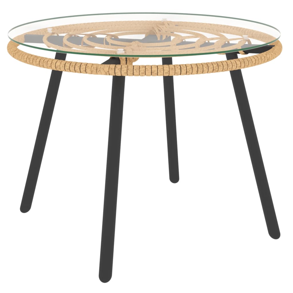 3-delige Loungeset met kussens poly rattan beige is nu te koop bij PeponiXL, paradijselijk wonen!