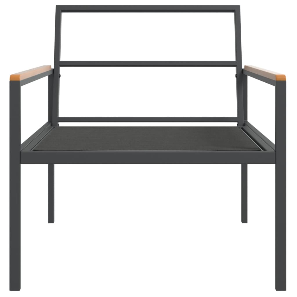 3-delige Loungeset met kussens staal antracietkleurig is nu te koop bij PeponiXL, paradijselijk wonen!