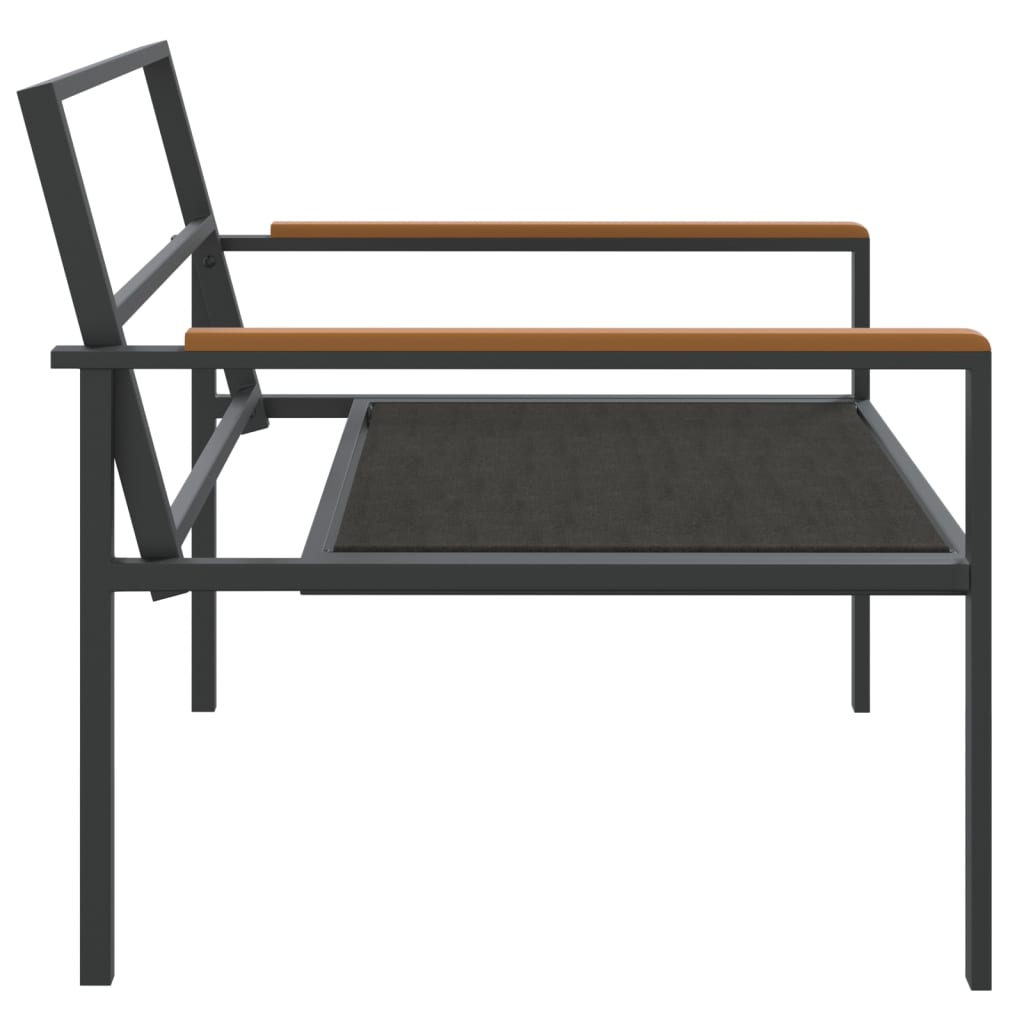 3-delige Loungeset met kussens staal antracietkleurig is nu te koop bij PeponiXL, paradijselijk wonen!