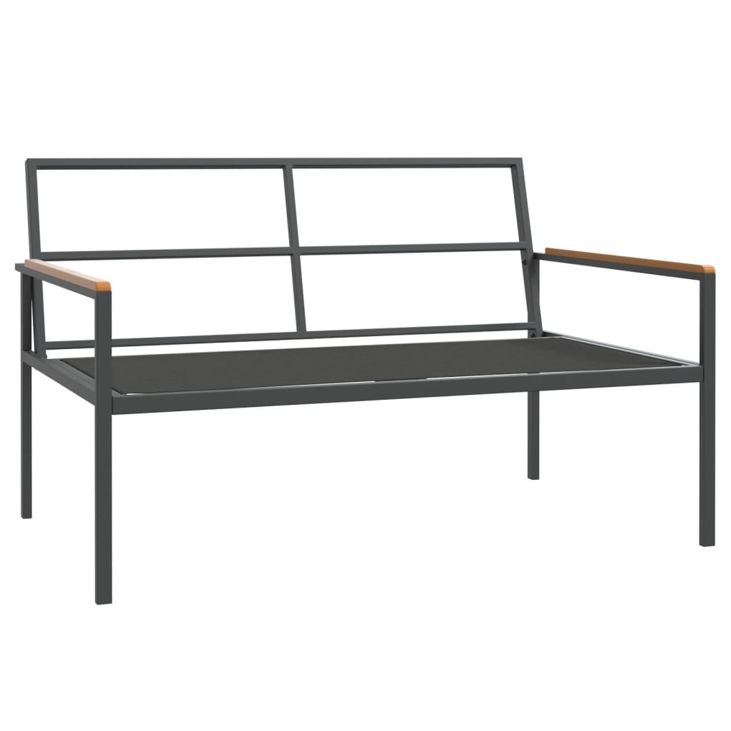 3-delige Loungeset met kussens staal antracietkleurig is nu te koop bij PeponiXL, paradijselijk wonen!