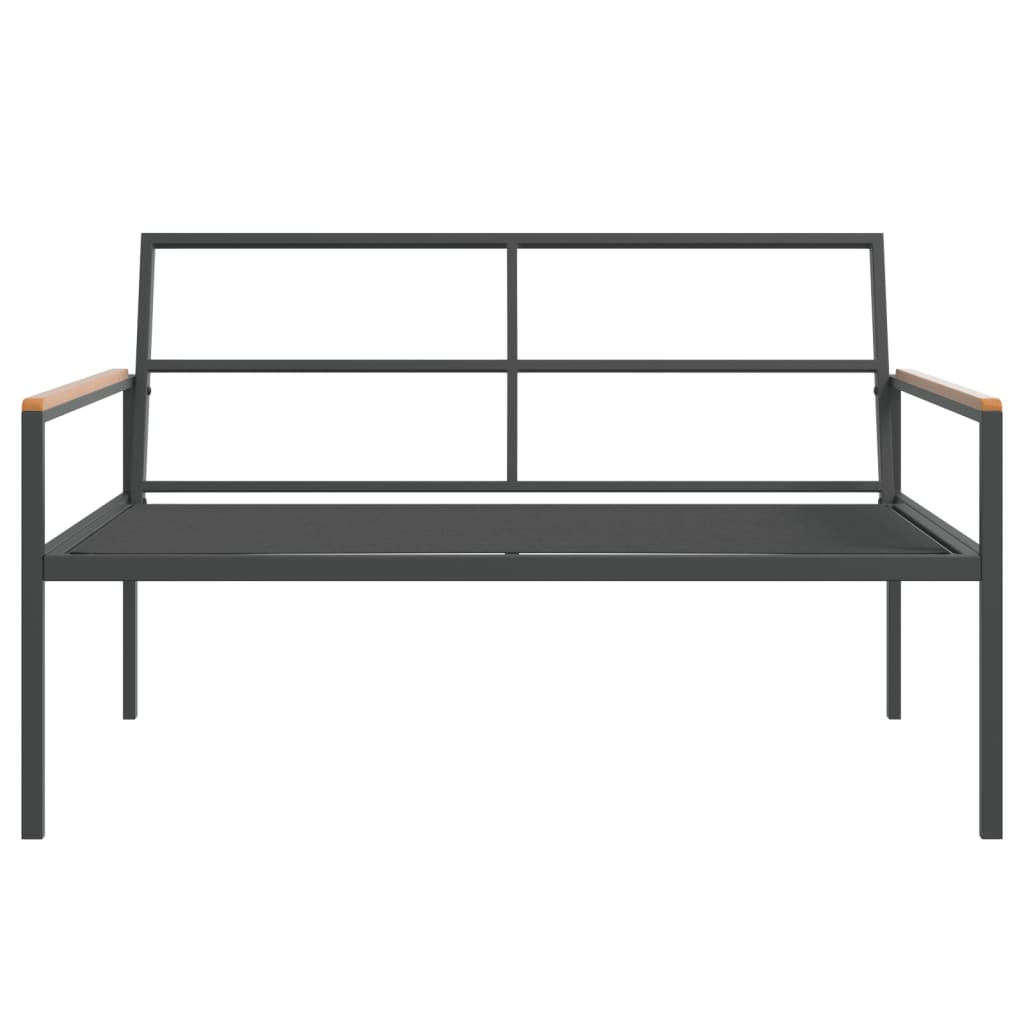3-delige Loungeset met kussens staal antracietkleurig is nu te koop bij PeponiXL, paradijselijk wonen!