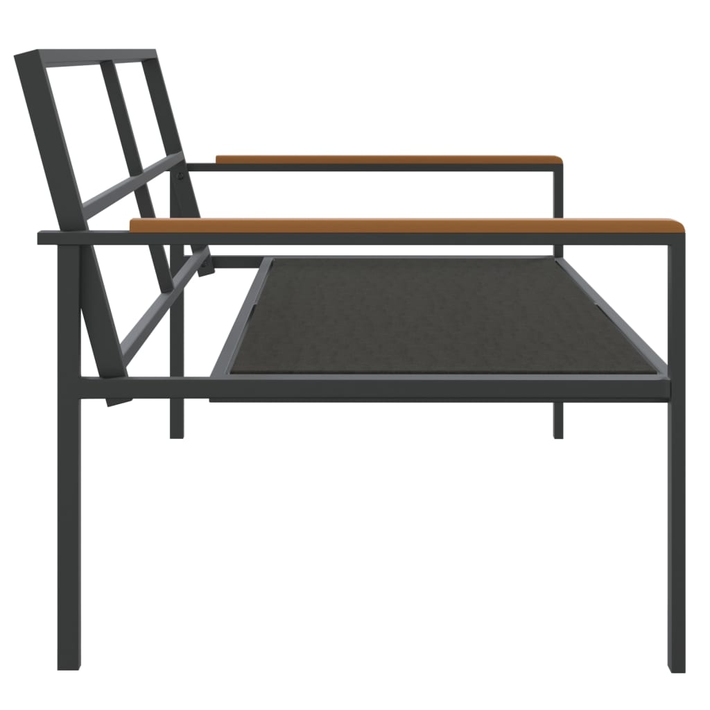 3-delige Loungeset met kussens staal antracietkleurig is nu te koop bij PeponiXL, paradijselijk wonen!