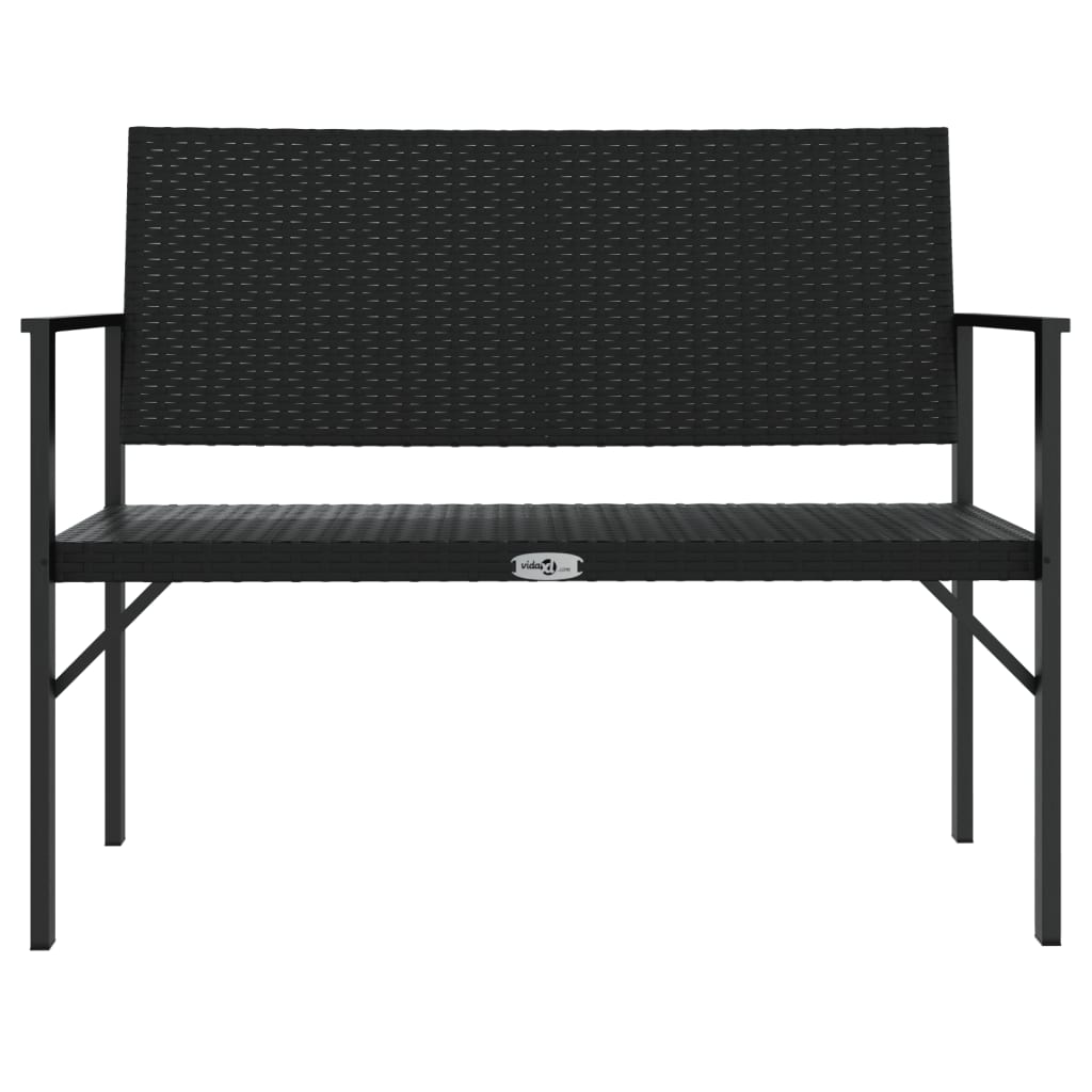 Tuinbank 2-zits poly rattan zwart is nu te koop bij PeponiXL, paradijselijk wonen!
