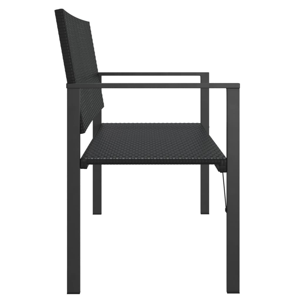 Tuinbank 2-zits poly rattan zwart is nu te koop bij PeponiXL, paradijselijk wonen!