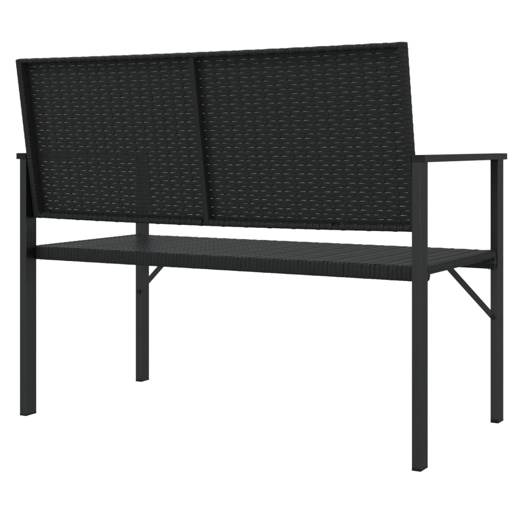 Tuinbank 2-zits poly rattan zwart is nu te koop bij PeponiXL, paradijselijk wonen!