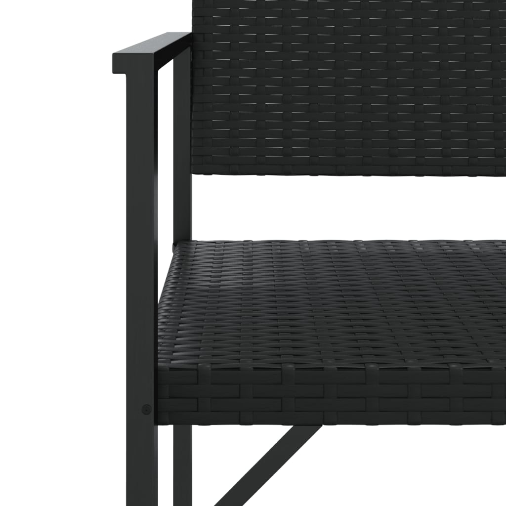 Tuinbank 2-zits poly rattan zwart is nu te koop bij PeponiXL, paradijselijk wonen!
