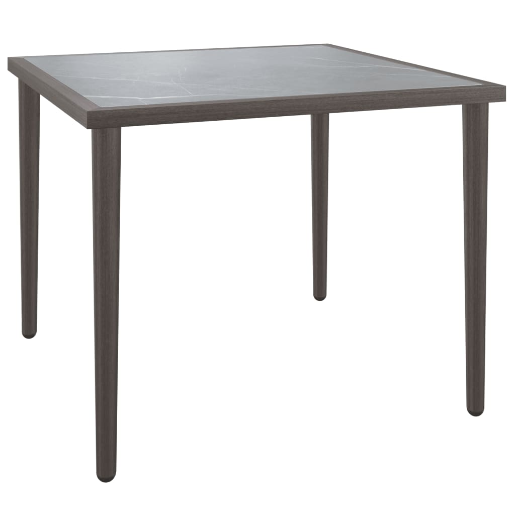 Tuintafel 48x48x37 cm staal grijs is nu te koop bij PeponiXL, paradijselijk wonen!