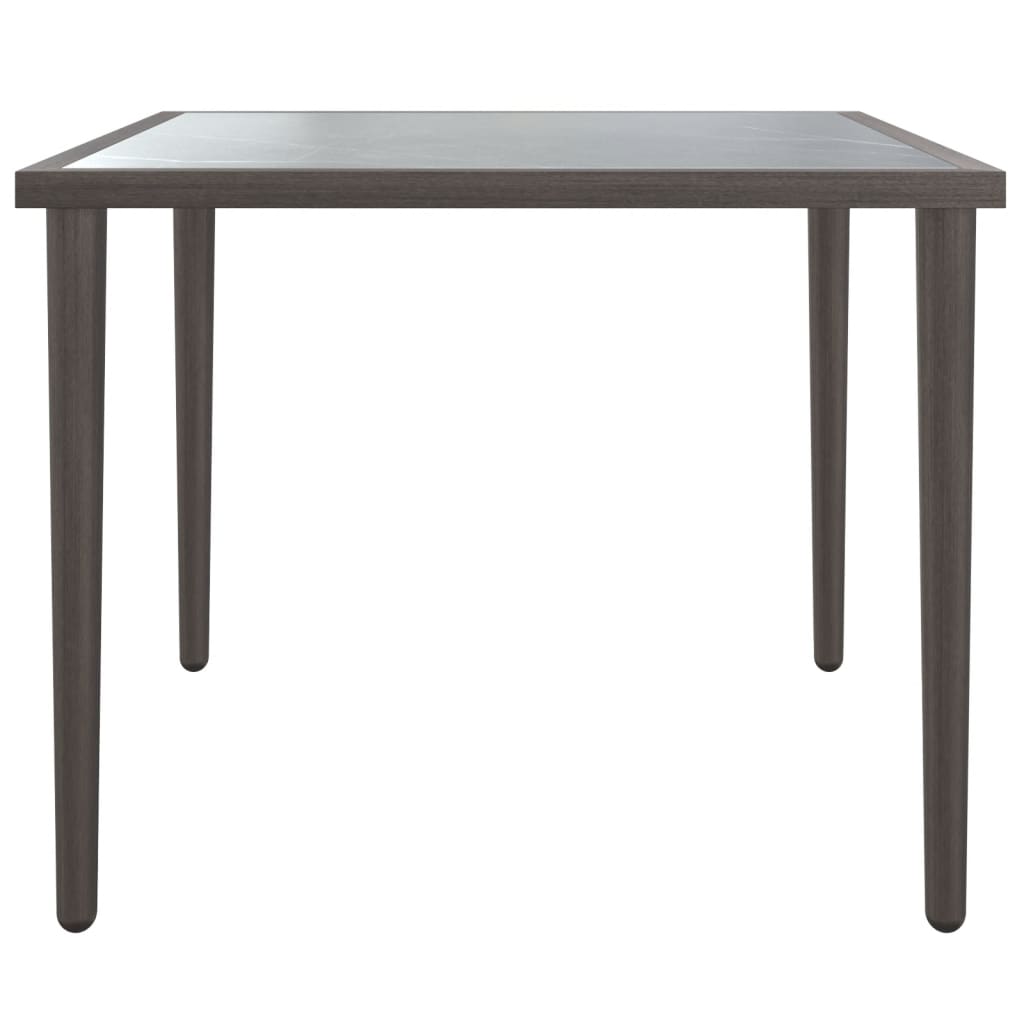 Tuintafel 48x48x37 cm staal grijs is nu te koop bij PeponiXL, paradijselijk wonen!