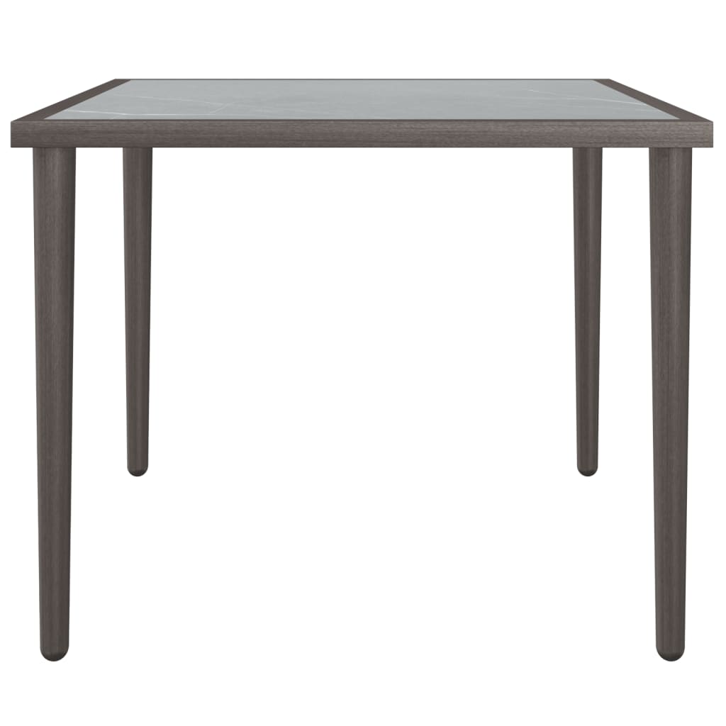 Tuintafel 48x48x37 cm staal grijs is nu te koop bij PeponiXL, paradijselijk wonen!