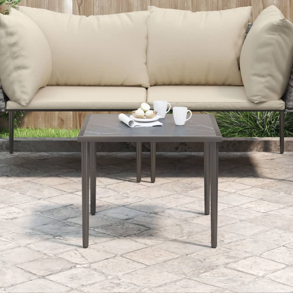 Tuintafel 48x48x37 cm staal grijs is nu te koop bij PeponiXL, paradijselijk wonen!