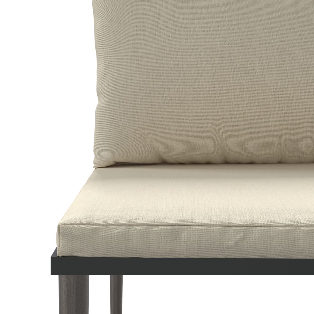 3-delige Loungeset met kussens poly rattan grijs is nu te koop bij PeponiXL, paradijselijk wonen!