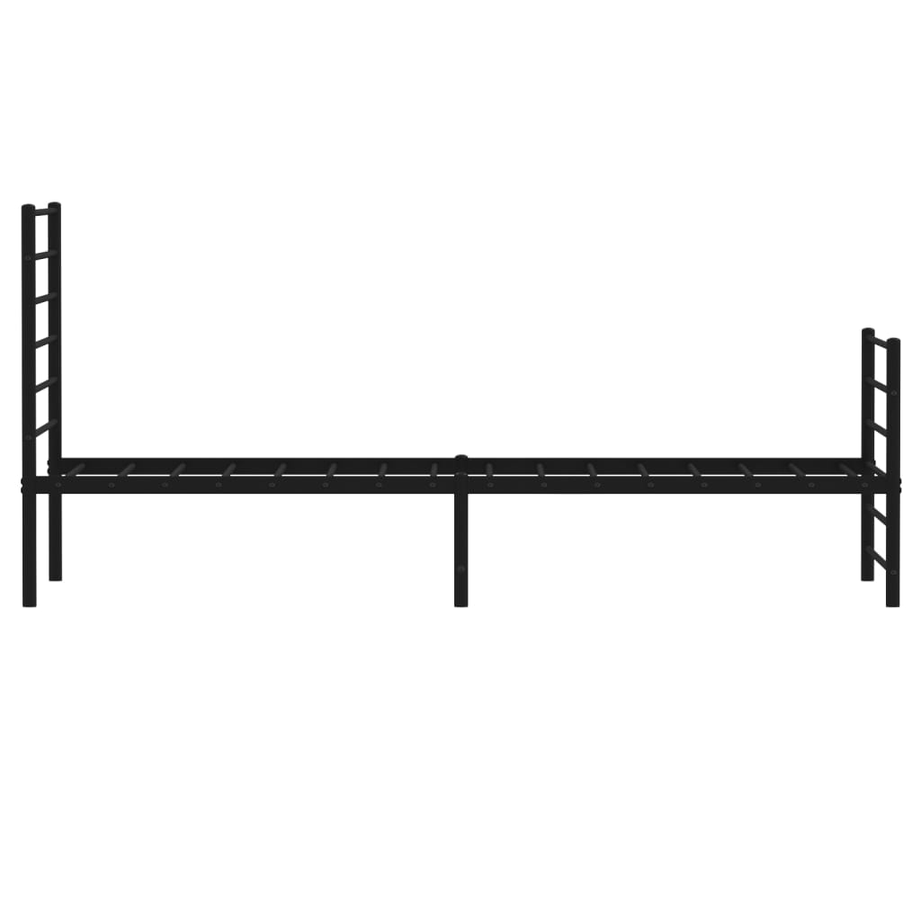 Bedframe met hoofd- en voeteneinde metaal zwart 90x190 cm is nu te koop bij PeponiXL, paradijselijk wonen!