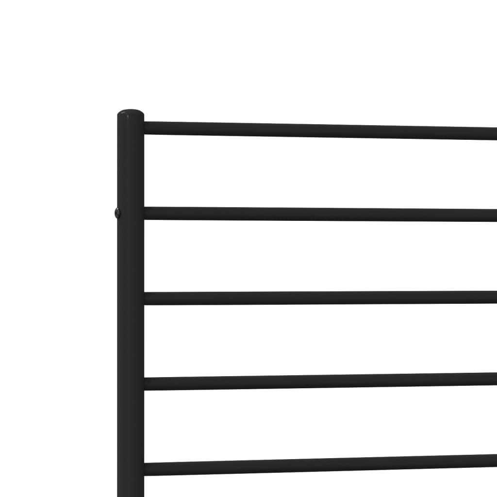 Bedframe met hoofd- en voeteneinde metaal zwart 100x200 cm is nu te koop bij PeponiXL, paradijselijk wonen!
