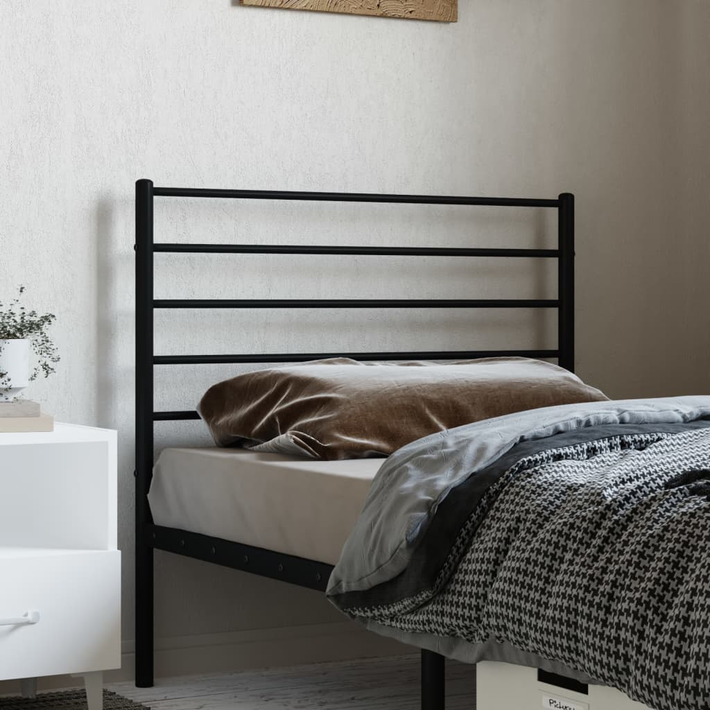Vervangend hoofdbord metaal zwart 80 cm is nu te koop bij PeponiXL, paradijselijk wonen!