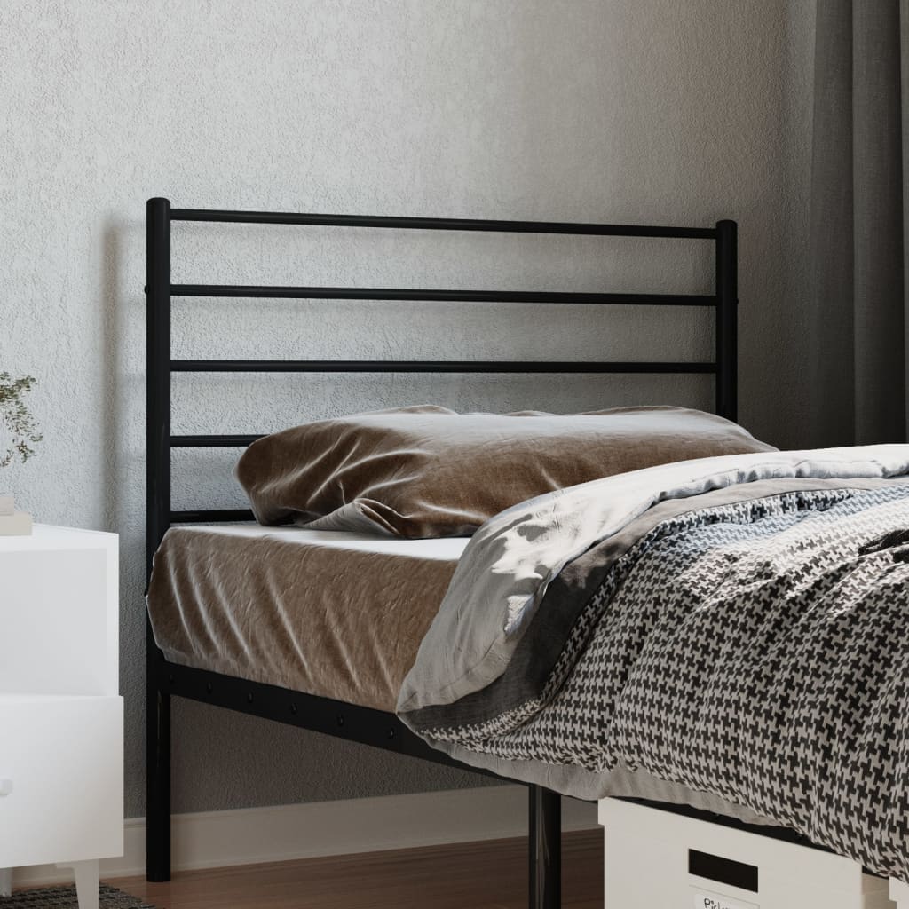 Vervangend hoofdbord metaal zwart 80 cm is nu te koop bij PeponiXL, paradijselijk wonen!