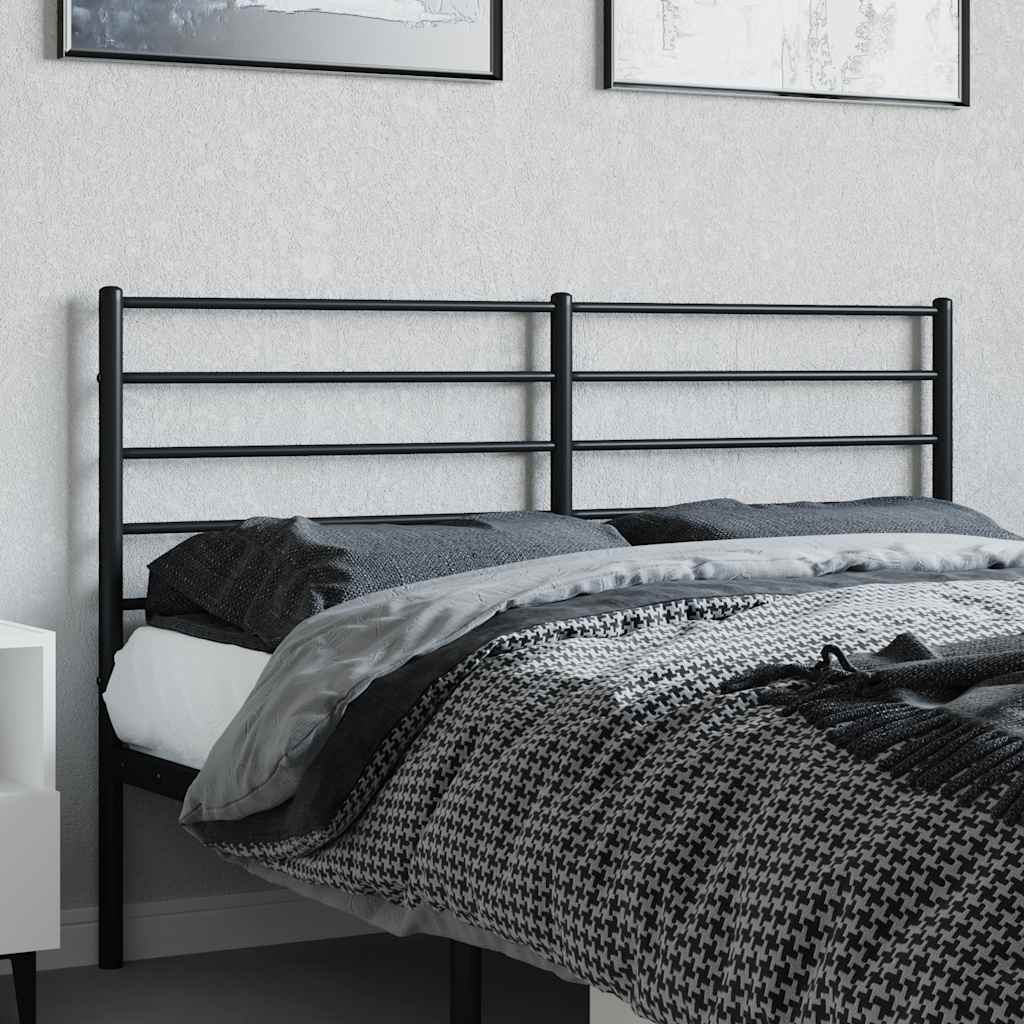 Vervangend hoofdbord metaal zwart 120 cm is nu te koop bij PeponiXL, paradijselijk wonen!