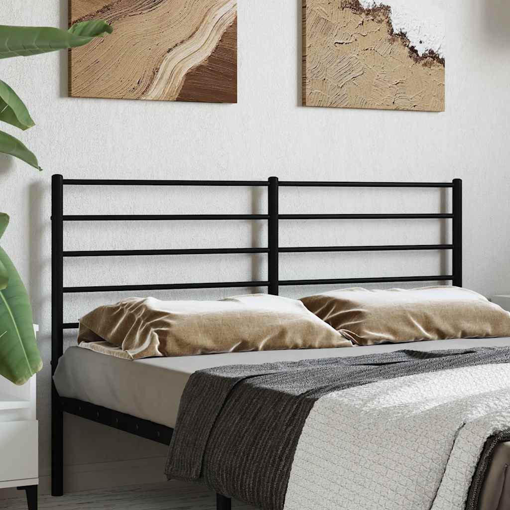 Vervangend hoofdbord metaal zwart 120 cm is nu te koop bij PeponiXL, paradijselijk wonen!