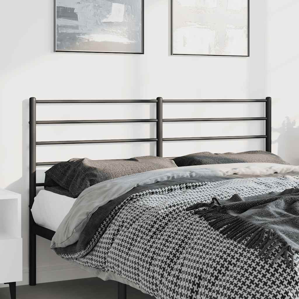 Vervangend hoofdbord metaal zwart 150 cm is nu te koop bij PeponiXL, paradijselijk wonen!