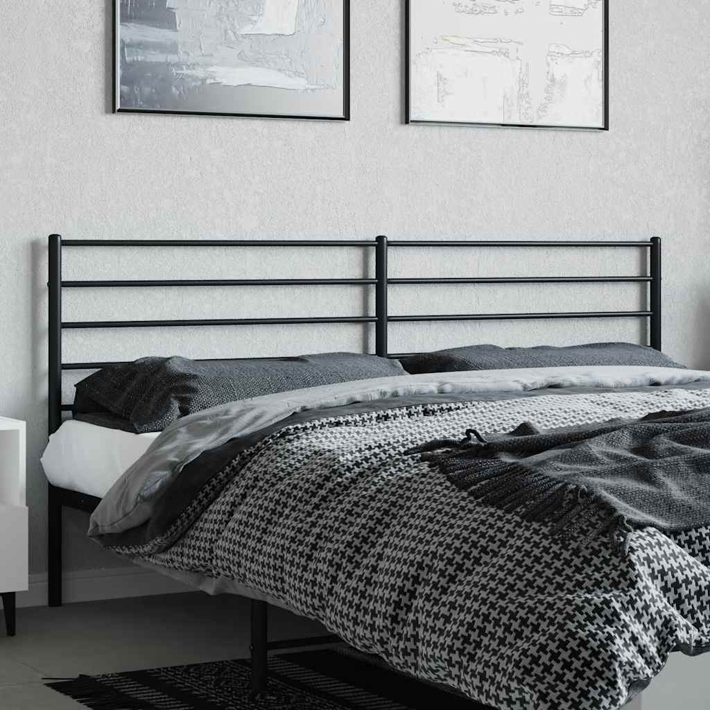 Vervangend hoofdbord metaal zwart 180 cm is nu te koop bij PeponiXL, paradijselijk wonen!