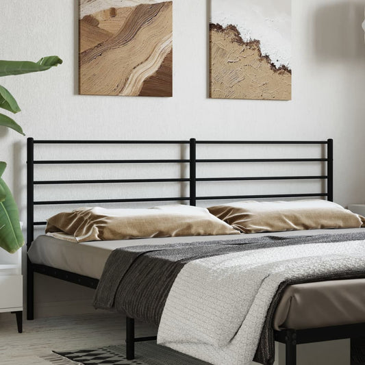 Vervangend hoofdbord metaal zwart 180 cm is nu te koop bij PeponiXL, paradijselijk wonen!