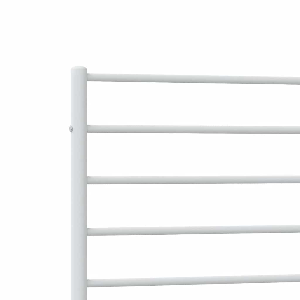 Bedframe met hoofdbord metaal wit 100x200 cm is nu te koop bij PeponiXL, paradijselijk wonen!