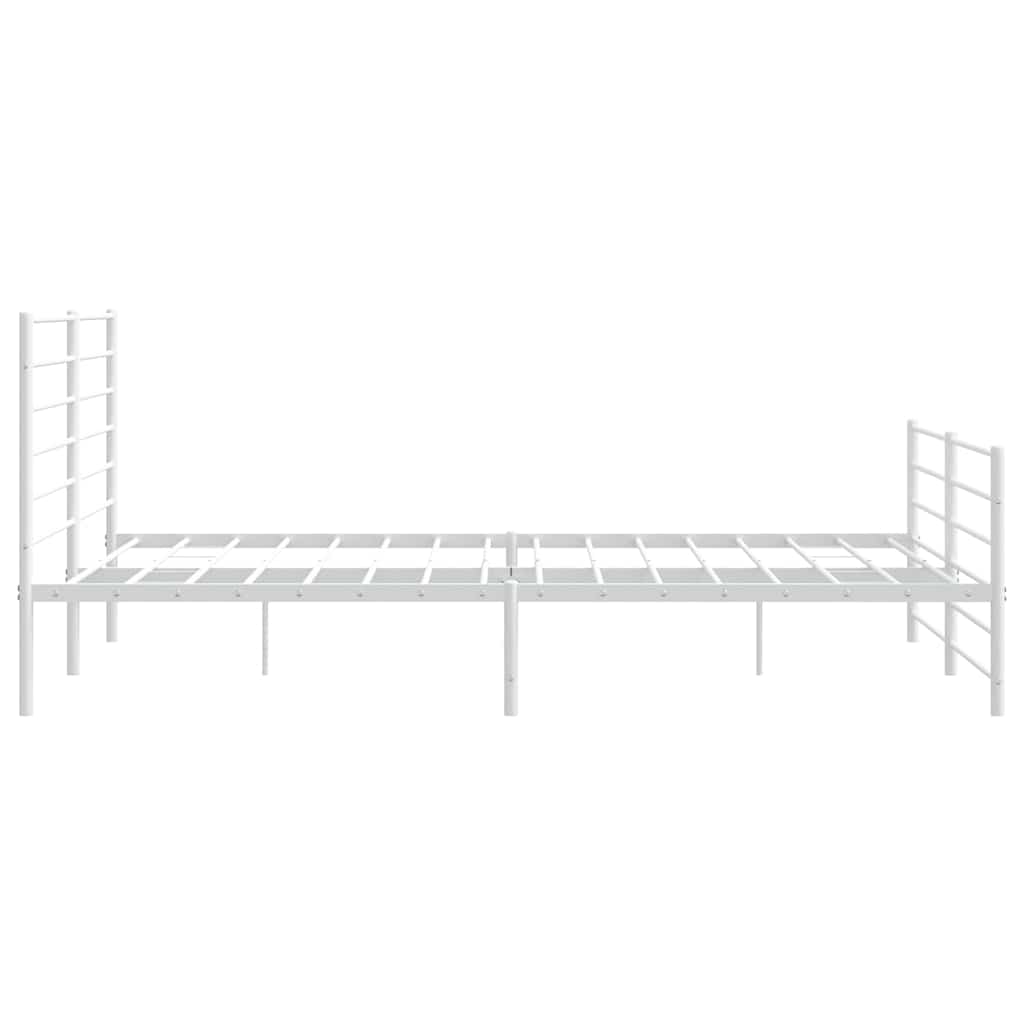 Bedframe met hoofd- en voeteneinde metaal wit 183x213 cm is nu te koop bij PeponiXL, paradijselijk wonen!