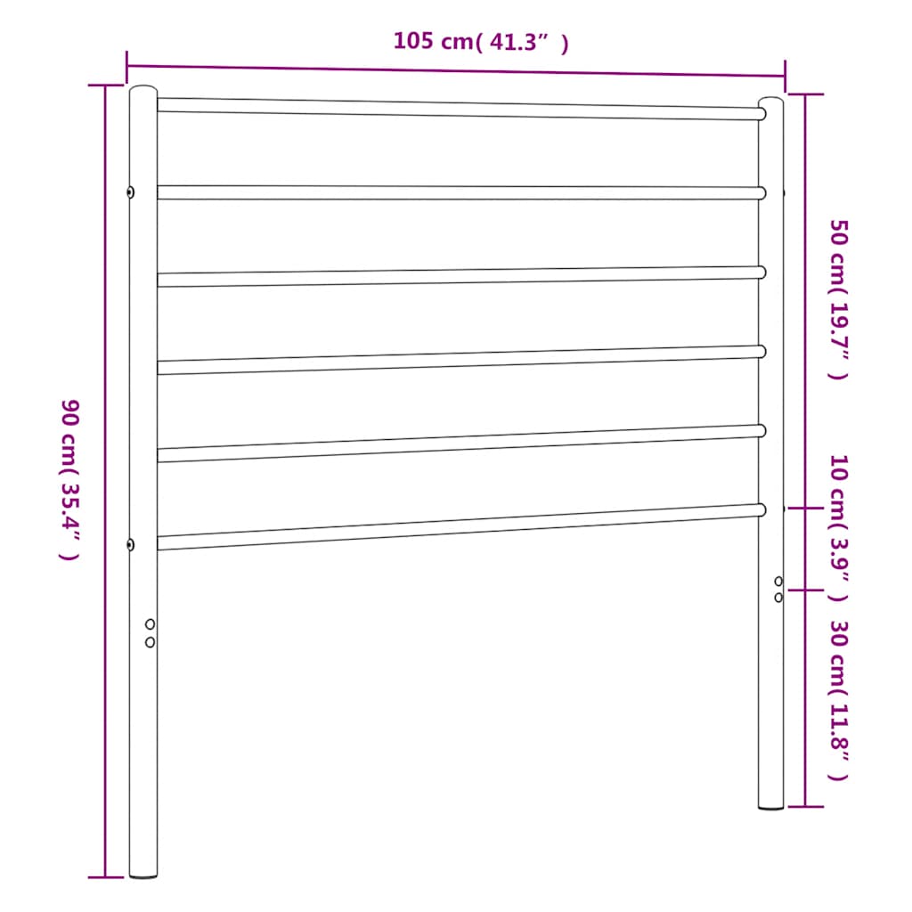 Vervangend hoofdbord metaal wit 100 cm is nu te koop bij PeponiXL, paradijselijk wonen!