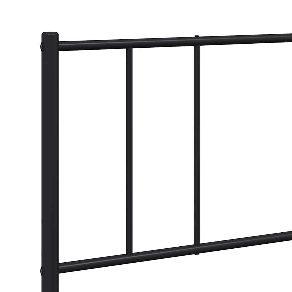 Bedframe met hoofdbord metaal zwart 183x213 cm is nu te koop bij PeponiXL, paradijselijk wonen!