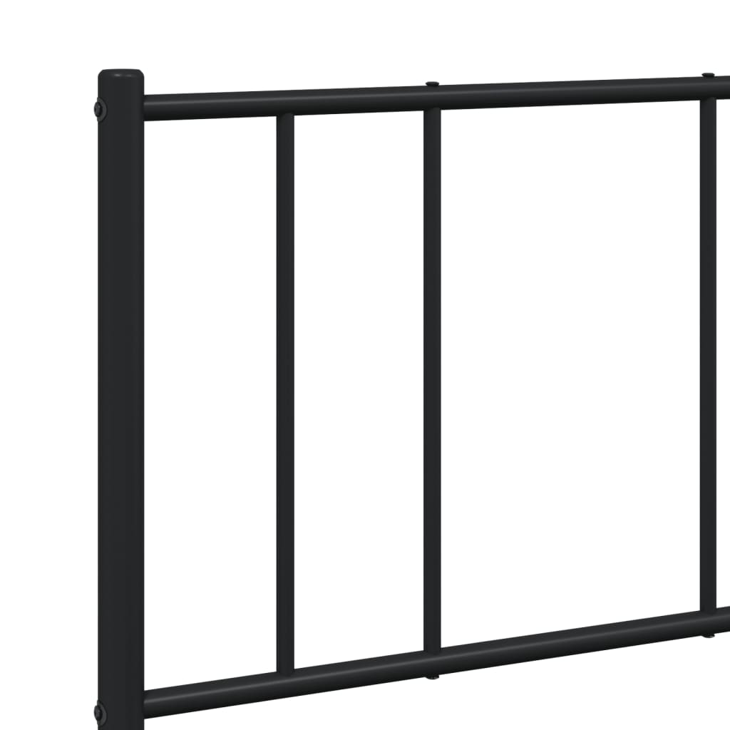 Bedframe met hoofd- en voeteneinde metaal zwart 135x190 cm is nu te koop bij PeponiXL, paradijselijk wonen!