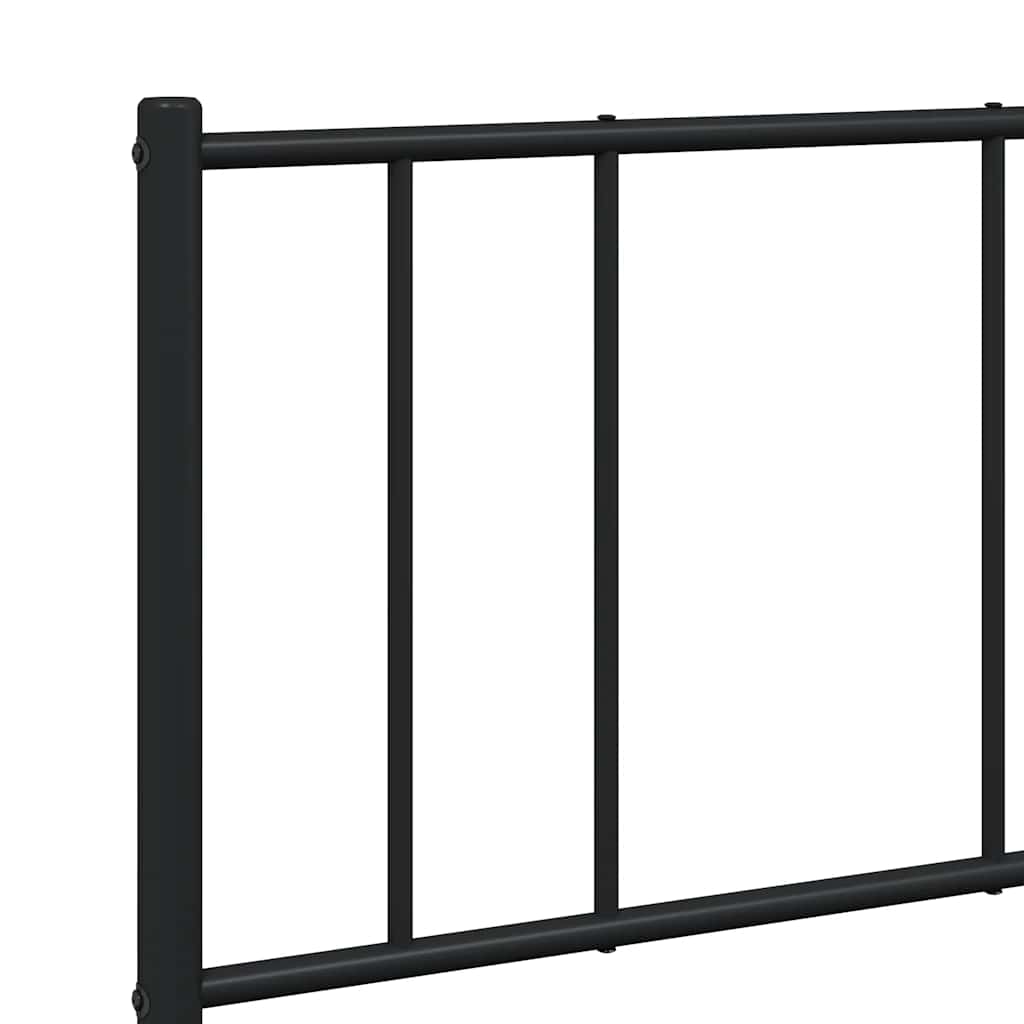 Bedframe met hoofd- en voeteneinde metaal zwart 135x190 cm is nu te koop bij PeponiXL, paradijselijk wonen!