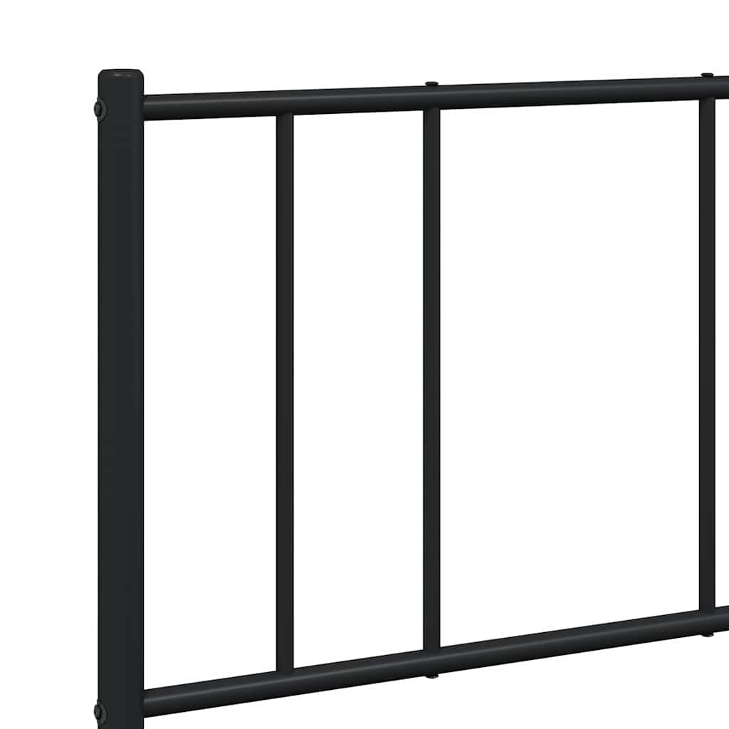 Bedframe met hoofd- en voeteneinde metaal zwart 150x200 cm is nu te koop bij PeponiXL, paradijselijk wonen!