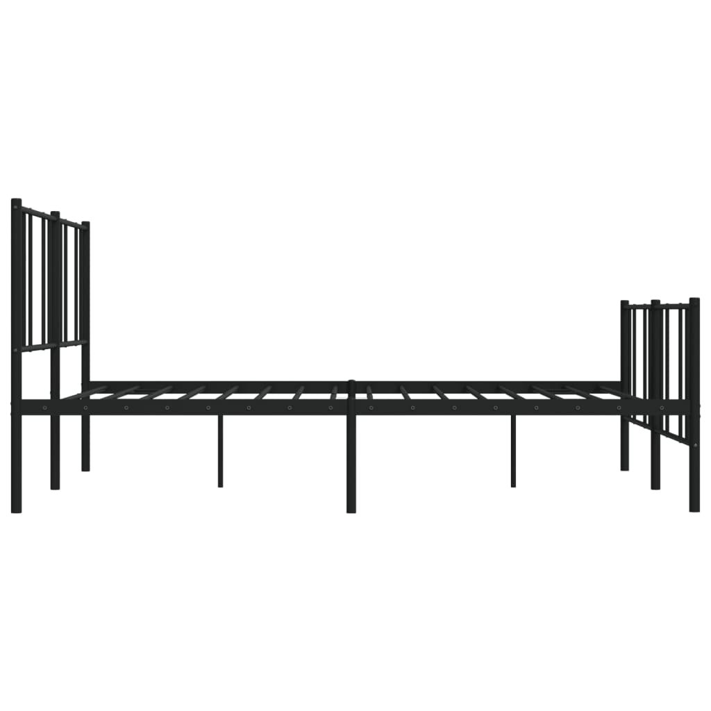 Bedframe met hoofd- en voeteneinde metaal zwart 183x213 cm is nu te koop bij PeponiXL, paradijselijk wonen!