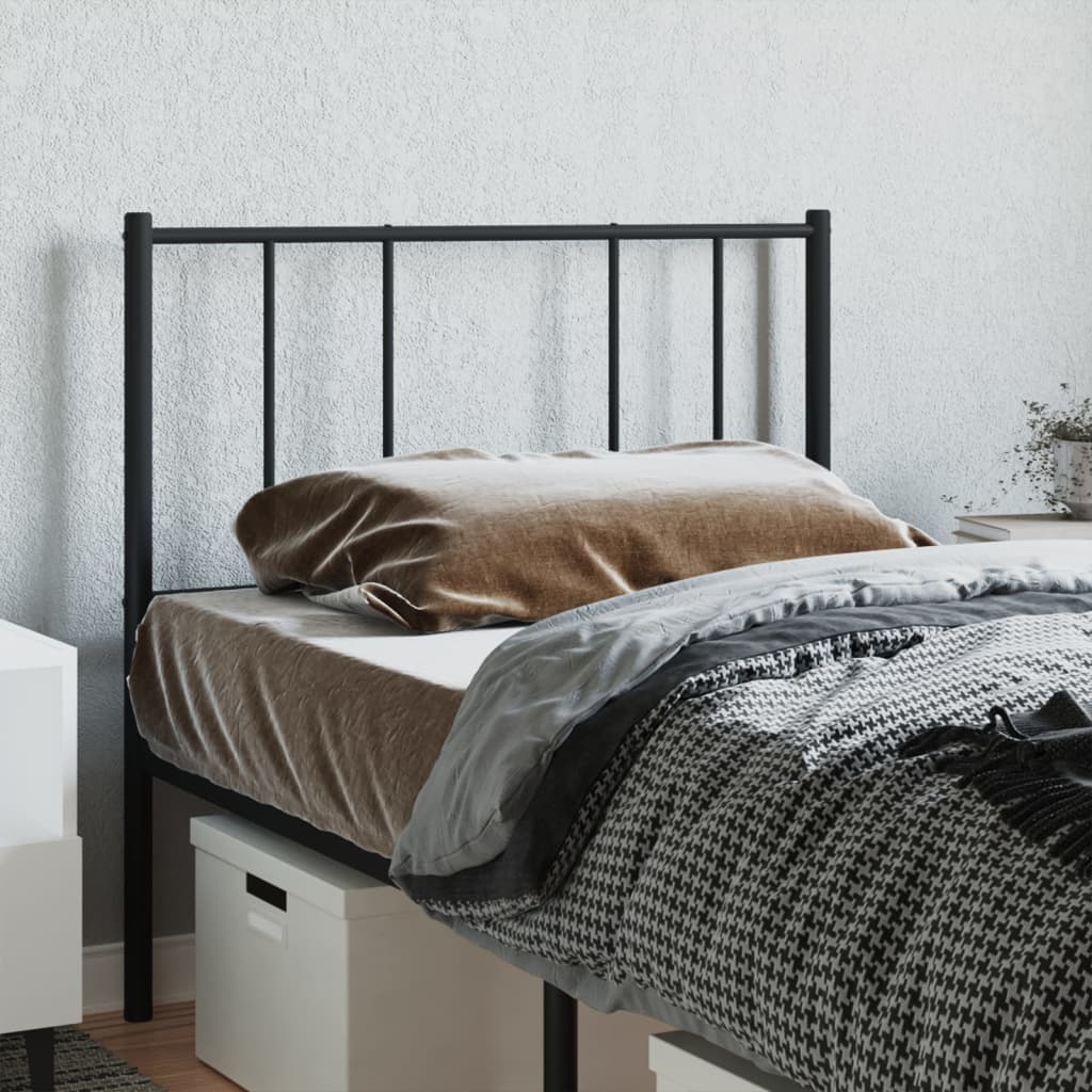 Vervangend hoofdbord metaal zwart 80 cm is nu te koop bij PeponiXL, paradijselijk wonen!