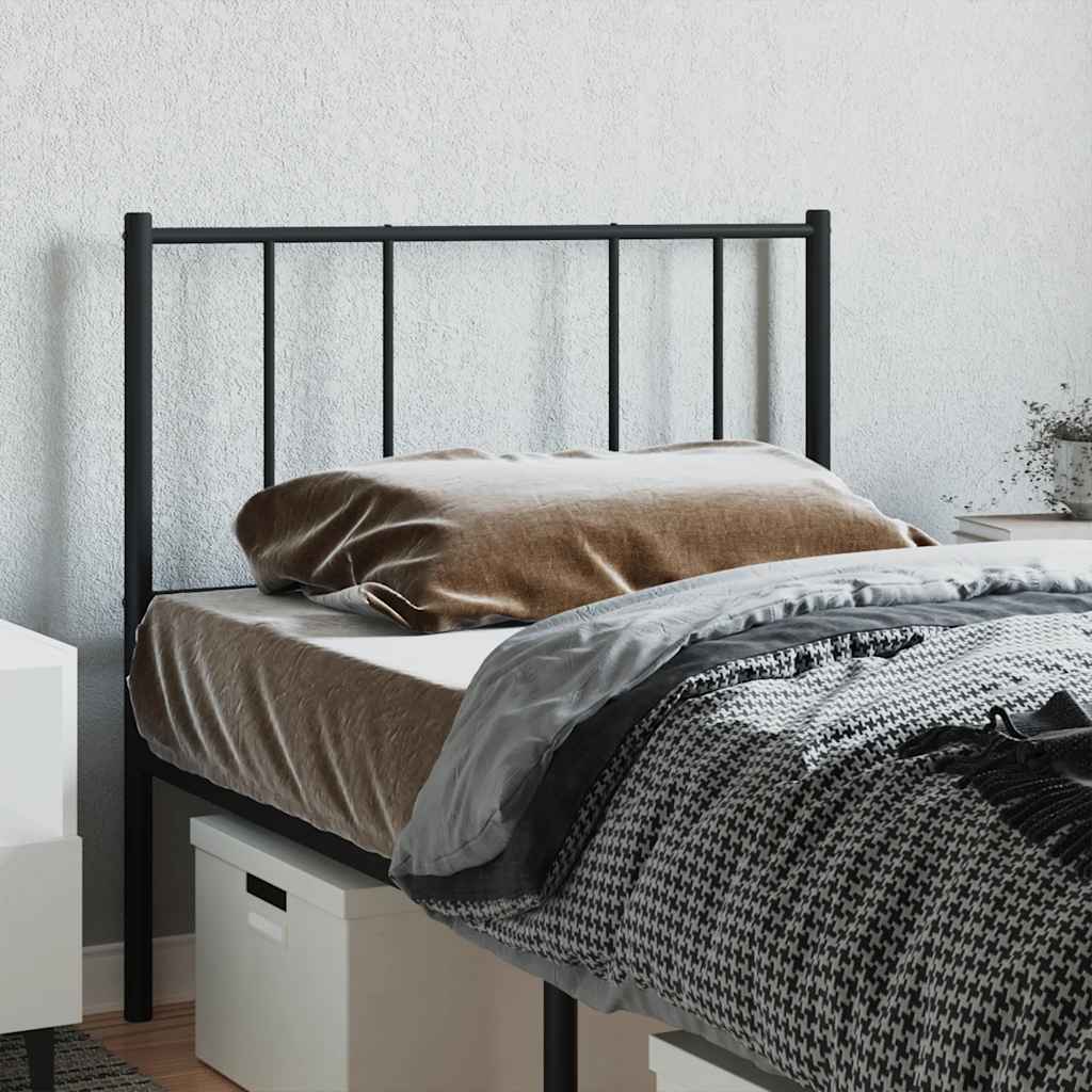 Vervangend hoofdbord 90 cm metaal zwart is nu te koop bij PeponiXL, paradijselijk wonen!