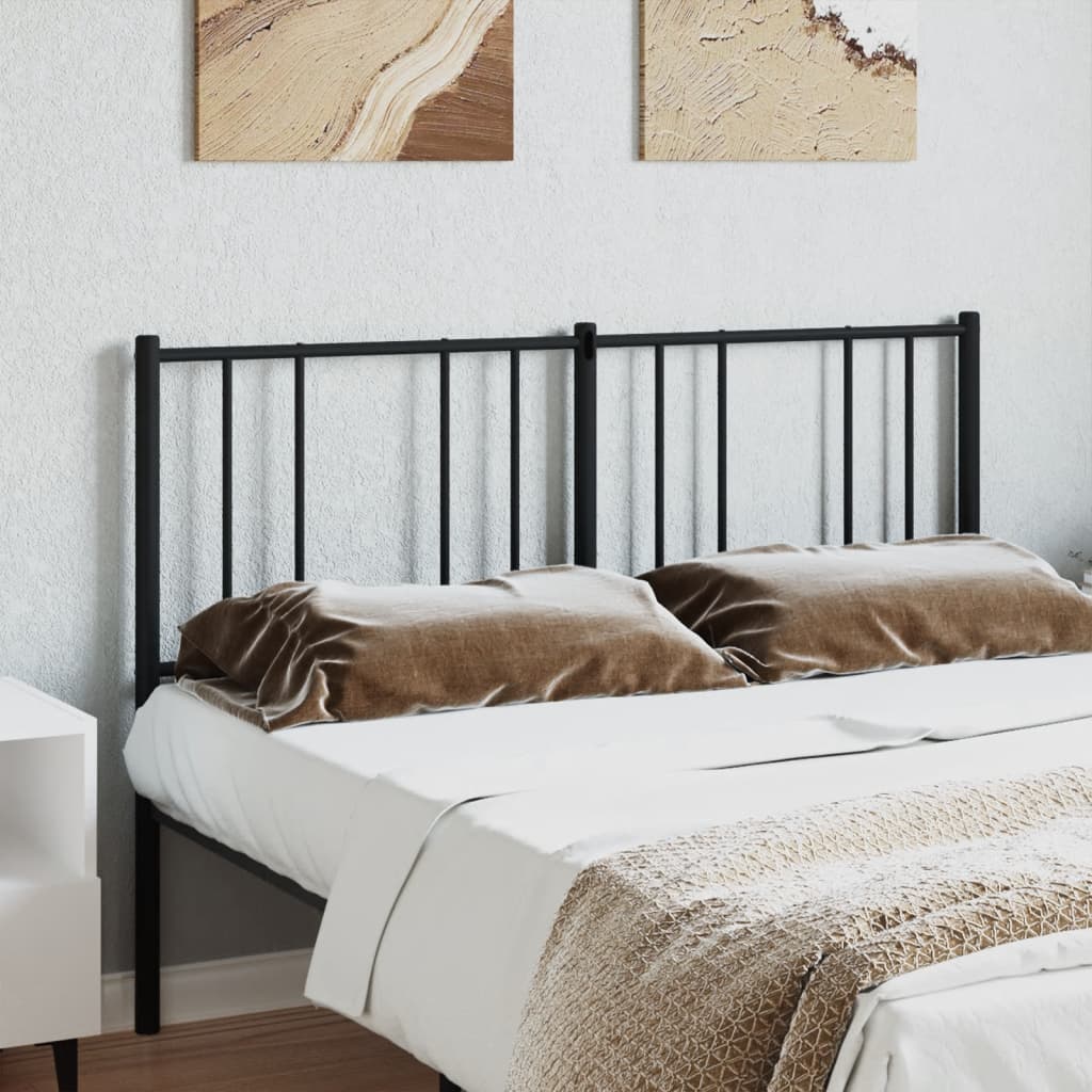 Vervangend hoofdbord 135 cm metaal zwart is nu te koop bij PeponiXL, paradijselijk wonen!