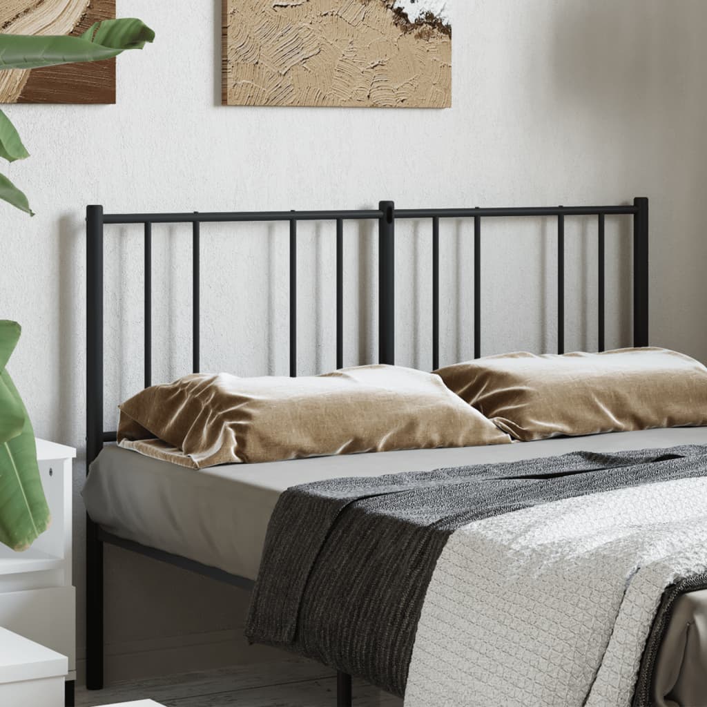 Vervangend hoofdbord 135 cm metaal zwart is nu te koop bij PeponiXL, paradijselijk wonen!
