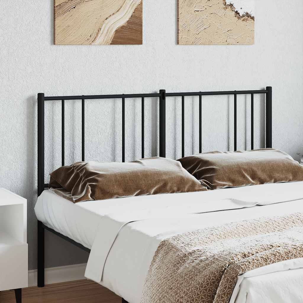 Vervangend hoofdbord metaal zwart 140 cm is nu te koop bij PeponiXL, paradijselijk wonen!