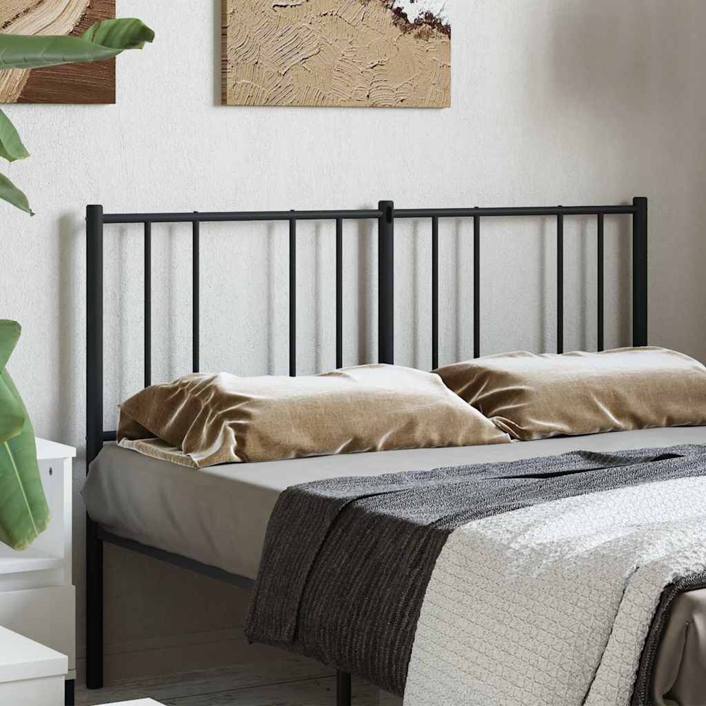Vervangend hoofdbord metaal zwart 140 cm is nu te koop bij PeponiXL, paradijselijk wonen!