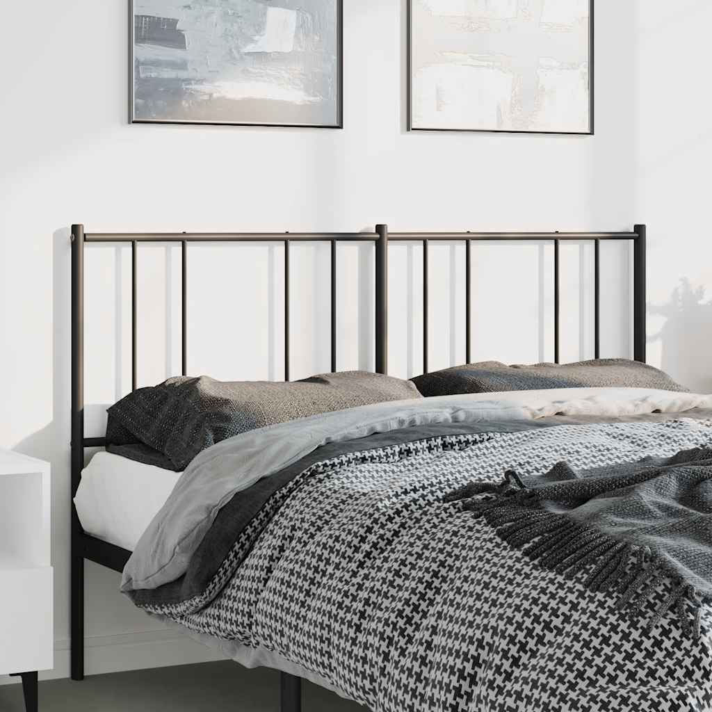 Vervangend hoofdbord 150 cm metaal zwart is nu te koop bij PeponiXL, paradijselijk wonen!