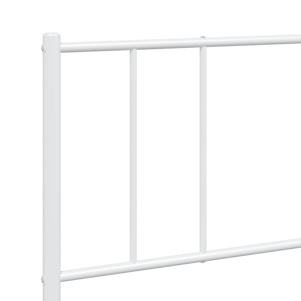 Bedframe met hoofdbord metaal wit 180x200 cm is nu te koop bij PeponiXL, paradijselijk wonen!