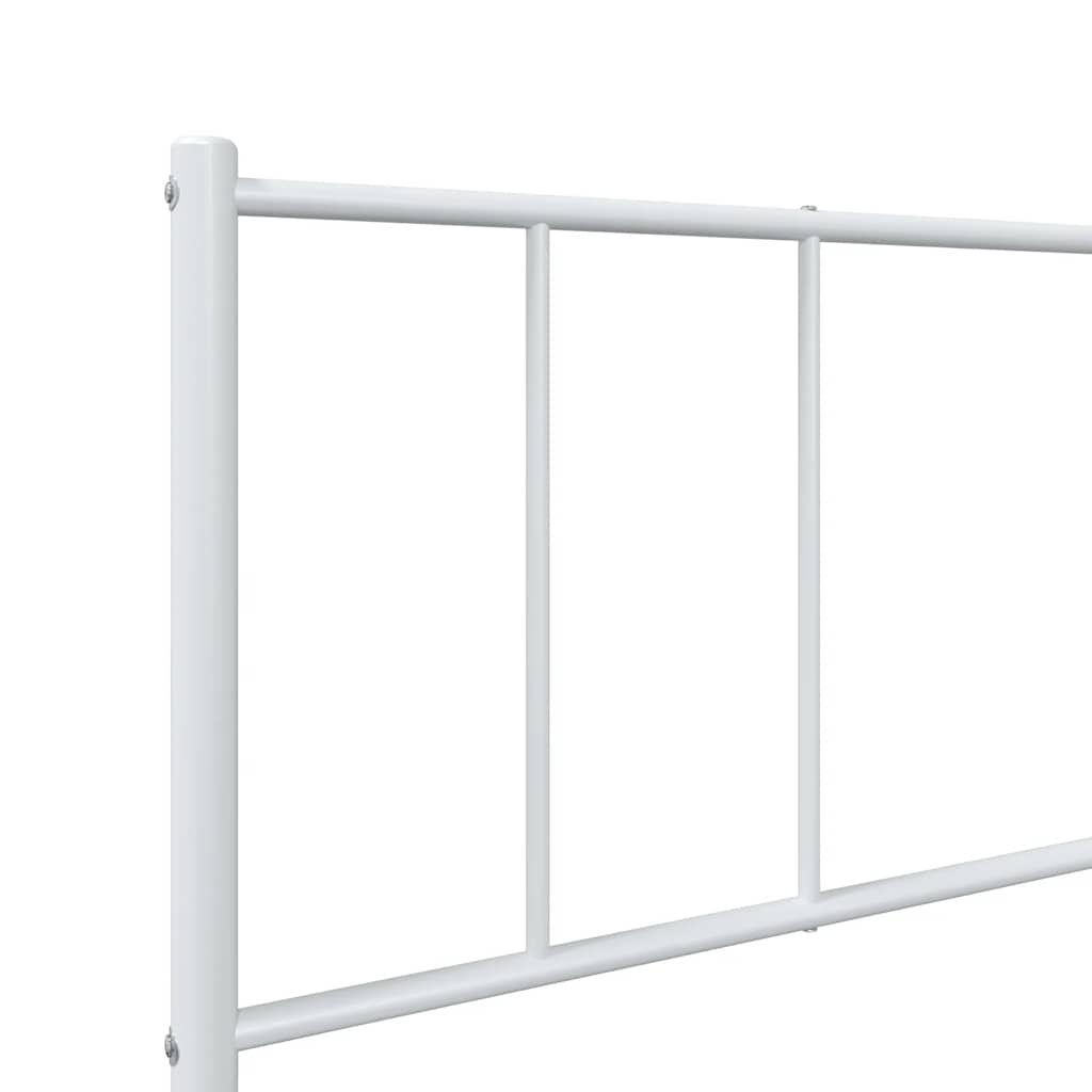 Bedframe met hoofd- en voeteneinde metaal wit 75x190 cm is nu te koop bij PeponiXL, paradijselijk wonen!
