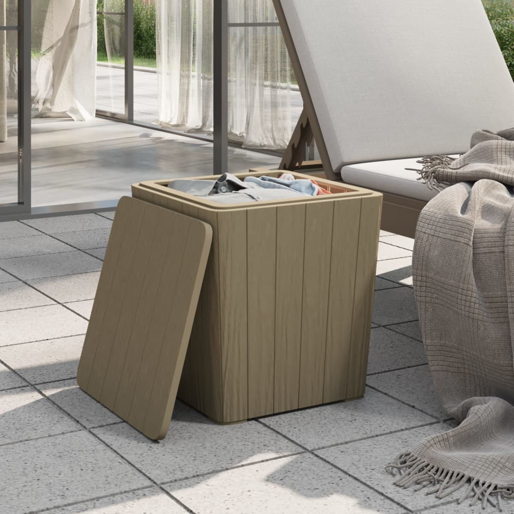 Tuintafel met afneembaar deksel polypropeen lichtbruin is nu te koop bij PeponiXL, paradijselijk wonen!