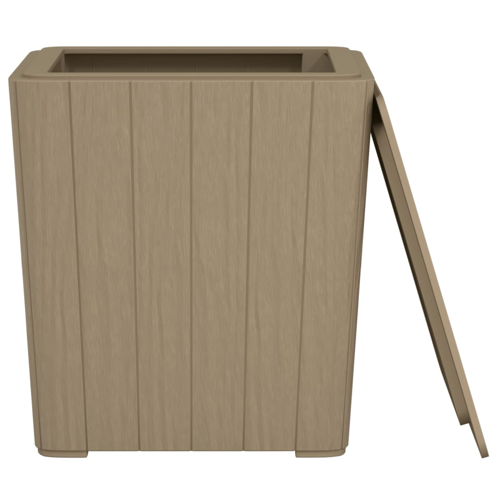 Tuintafel met afneembaar deksel polypropeen lichtbruin is nu te koop bij PeponiXL, paradijselijk wonen!