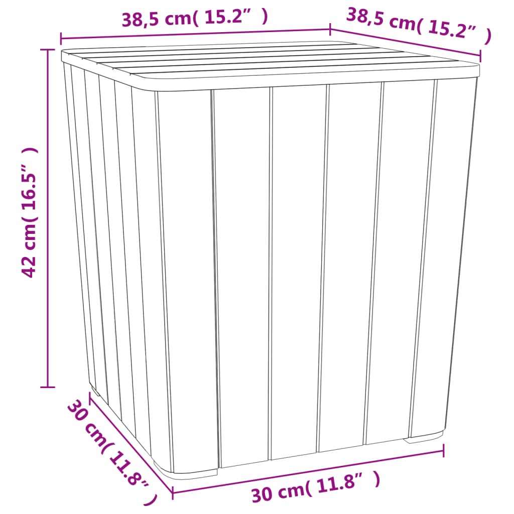 Tuintafel met afneembaar deksel polypropeen lichtbruin is nu te koop bij PeponiXL, paradijselijk wonen!