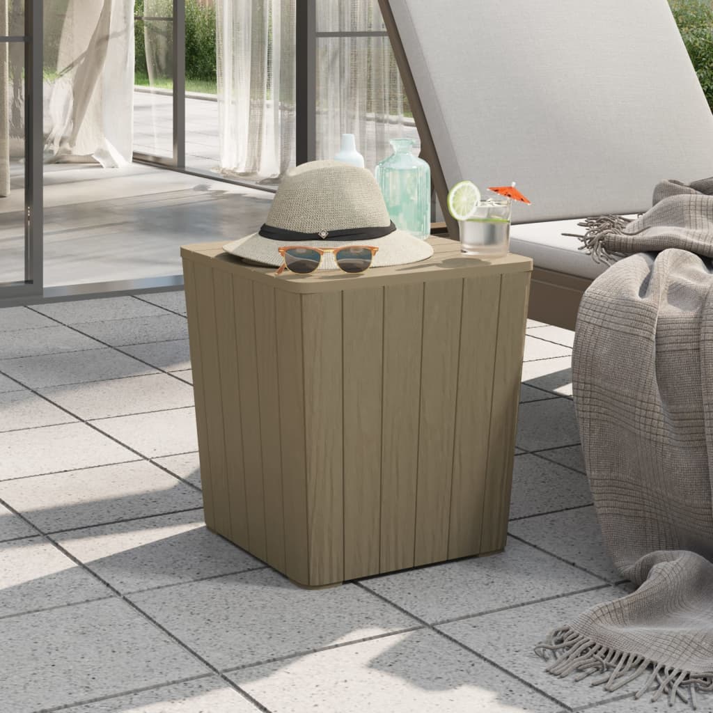 Tuintafel met afneembaar deksel polypropeen lichtbruin is nu te koop bij PeponiXL, paradijselijk wonen!