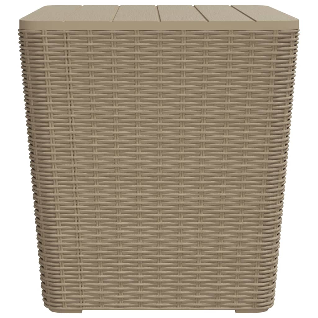 Tuintafel met afneembaar deksel polypropeen lichtbruin is nu te koop bij PeponiXL, paradijselijk wonen!